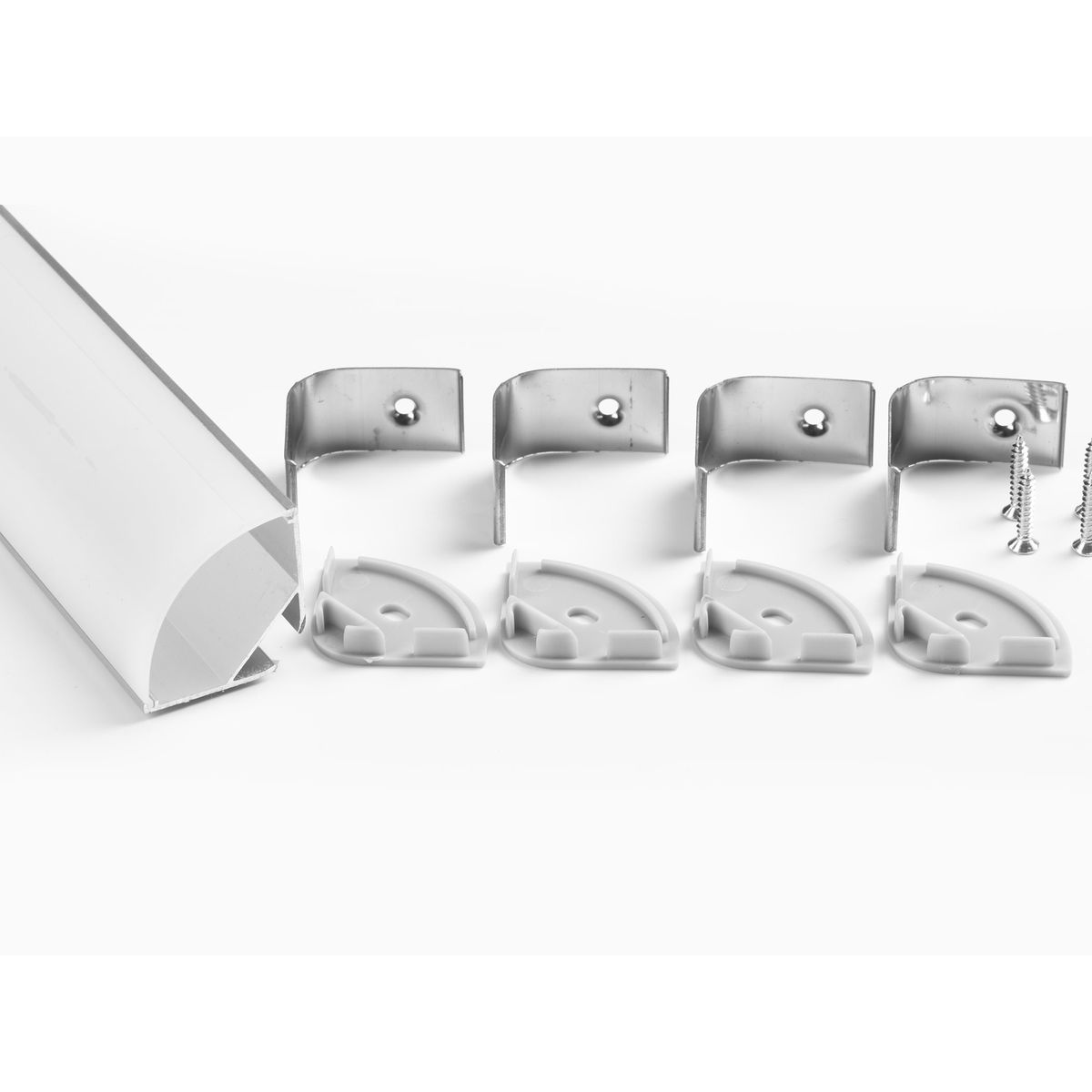 Светодиодные лент Профиль угловой LEDS POWER СПУ3030 алюм. анод-й с матовым рассеивателем 2м, Серый серый металлические / алюминий — фото 3