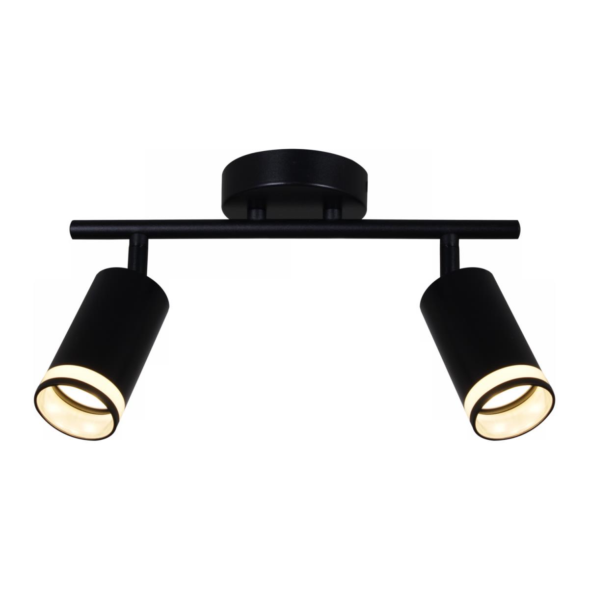 Споты с 2 плафонам Спот Technical 16001-9.5-002CT SPOT LIGHT BK, Черный черный металлические / металл / акрил — фото 4