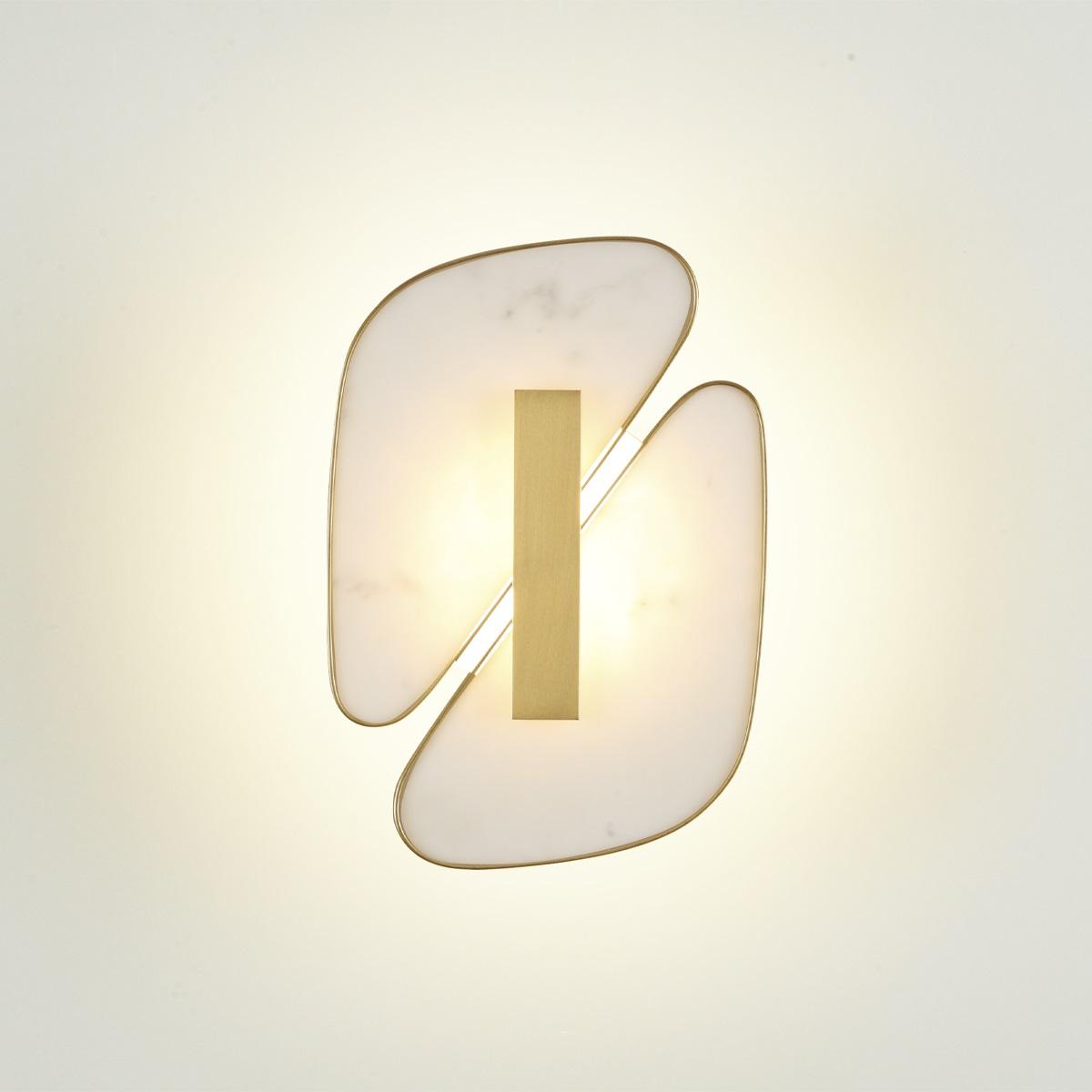 Настенные светильник Настенный светодиодный светильник Odeon Light L-Vision Chiara, Золото золото металлические / металл / акрил, искусственный мрамор — фото 2