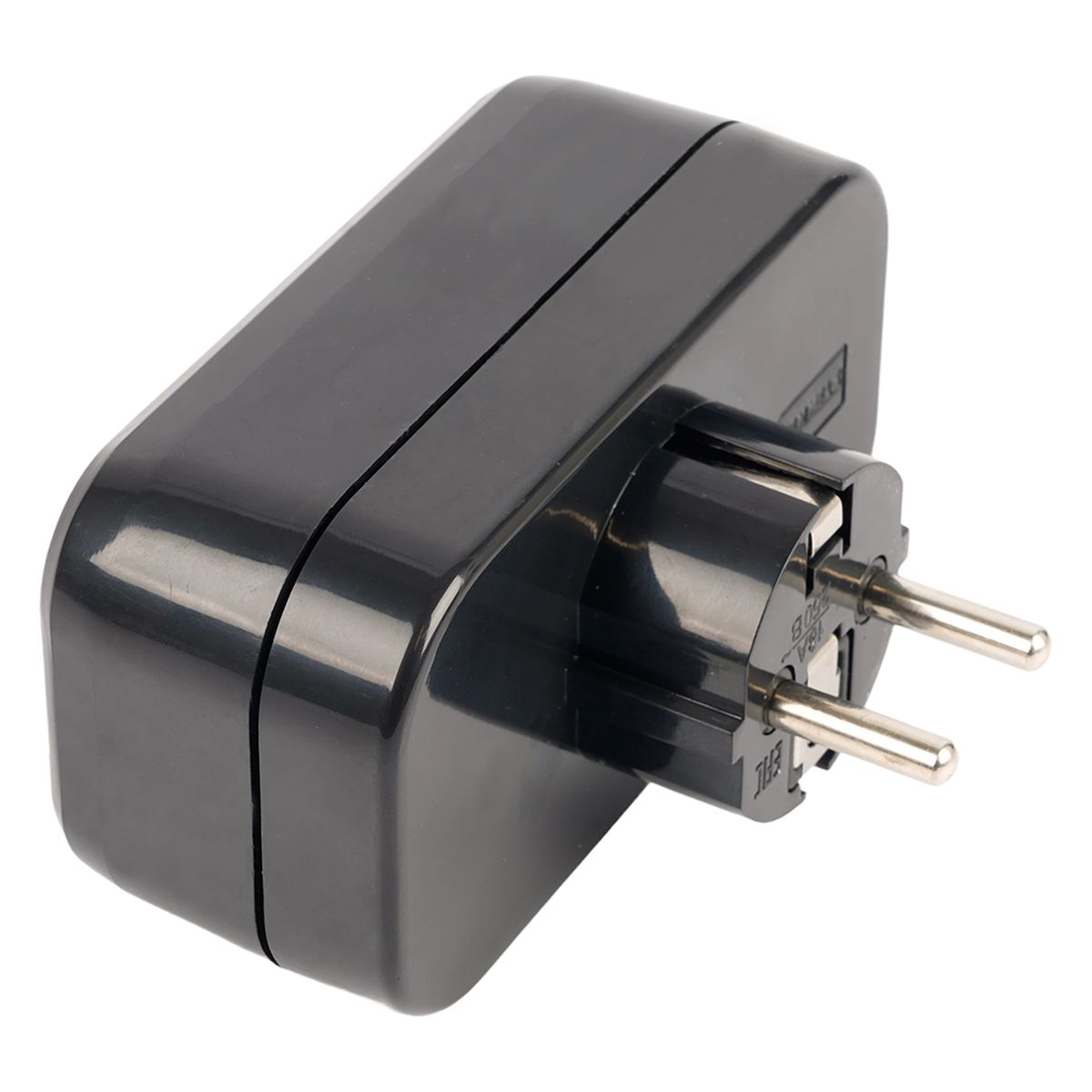 Электротовар Разветвитель сетевой 2-местный с / з Stekker ADP16-22-20 250V, 16A, ABS… черный abs-пластик / латунь — фото 6