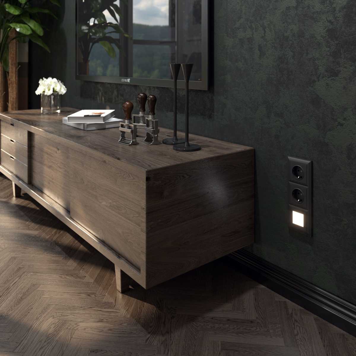 Электротовар Рамка Werkel Fiore на 3 поста черный матовый W0032208 4690389160417 черный поликарбонат — фото 3