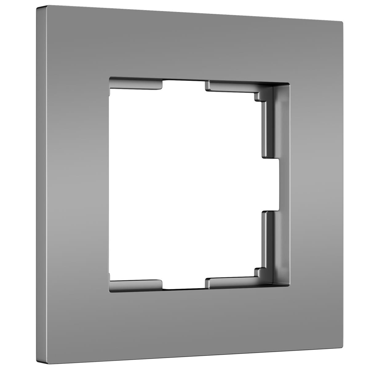 Электротовар Рамка Werkel Slab на 1 пост серебро матовый W0012965 4690389193361 серебро поликарбонат — фото 4