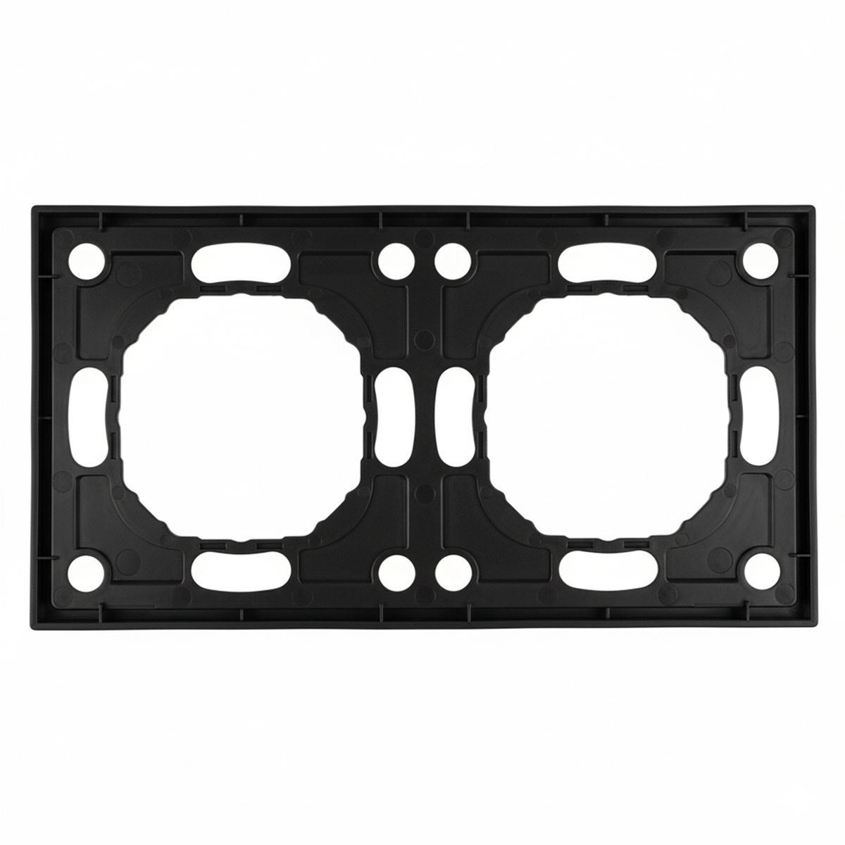 Электротовар Рамка STEKKER, PFR00-5002-05 2-местная, серия Эмили, черный уголь, soft touch 49859 черный поликарбонат / металлические / металл — фото 5