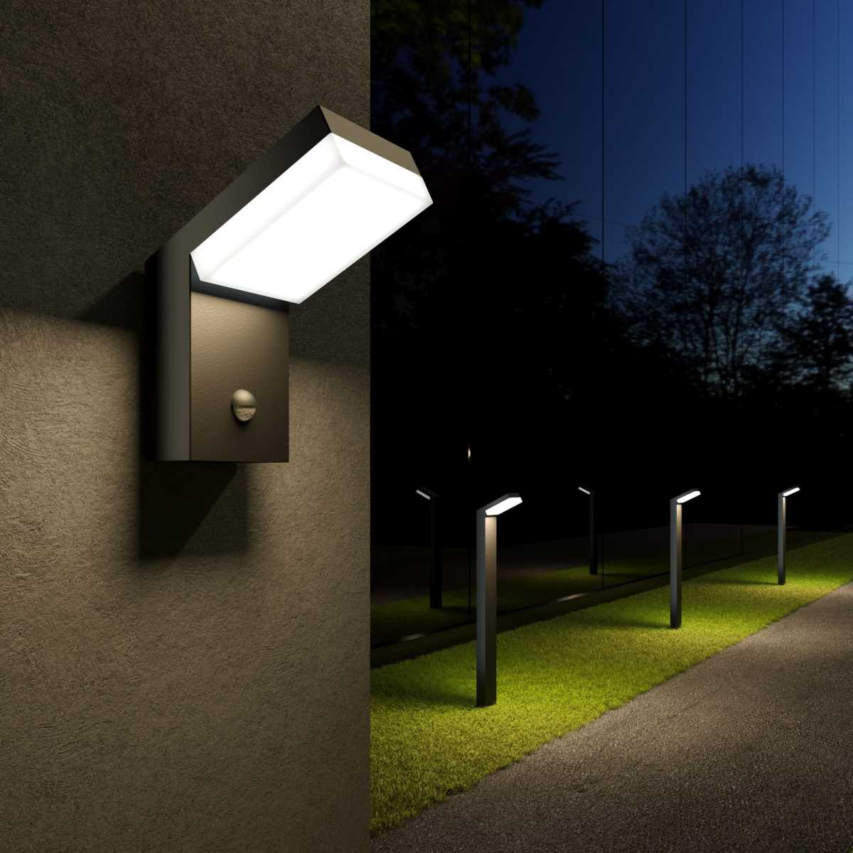 Уличное освещение Уличный светодиодный светильник Elektrostandard Sensor 1542 Techno Led черный a053948 черный металлические / алюминий / пластик — фото 3