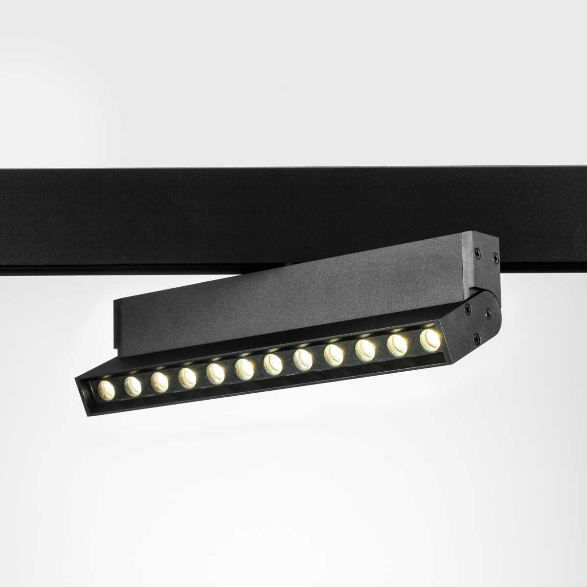 Споты с 1 плафоном Светильник поворотный направленного света д трека Uno Lightstar черный металл и пластик — фото 2