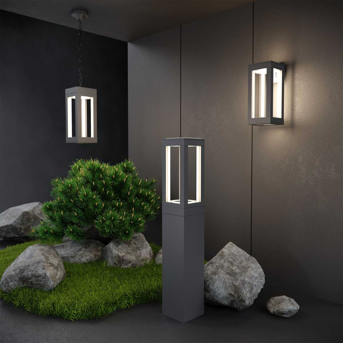 Уличное освещение Уличный светодиодный светильник Elektrostandard Frame 1529 Techno Led серый a051860 серый металлические / алюминий — фото 2