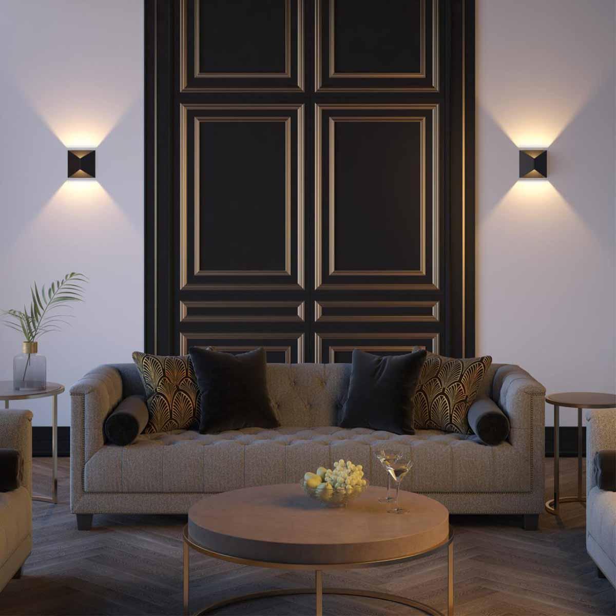 Уличное освещение Уличный настенный светодиодный светильник Odeon Light Hightech Tibro 3907 / 10WL черный металлические / металл — фото 3