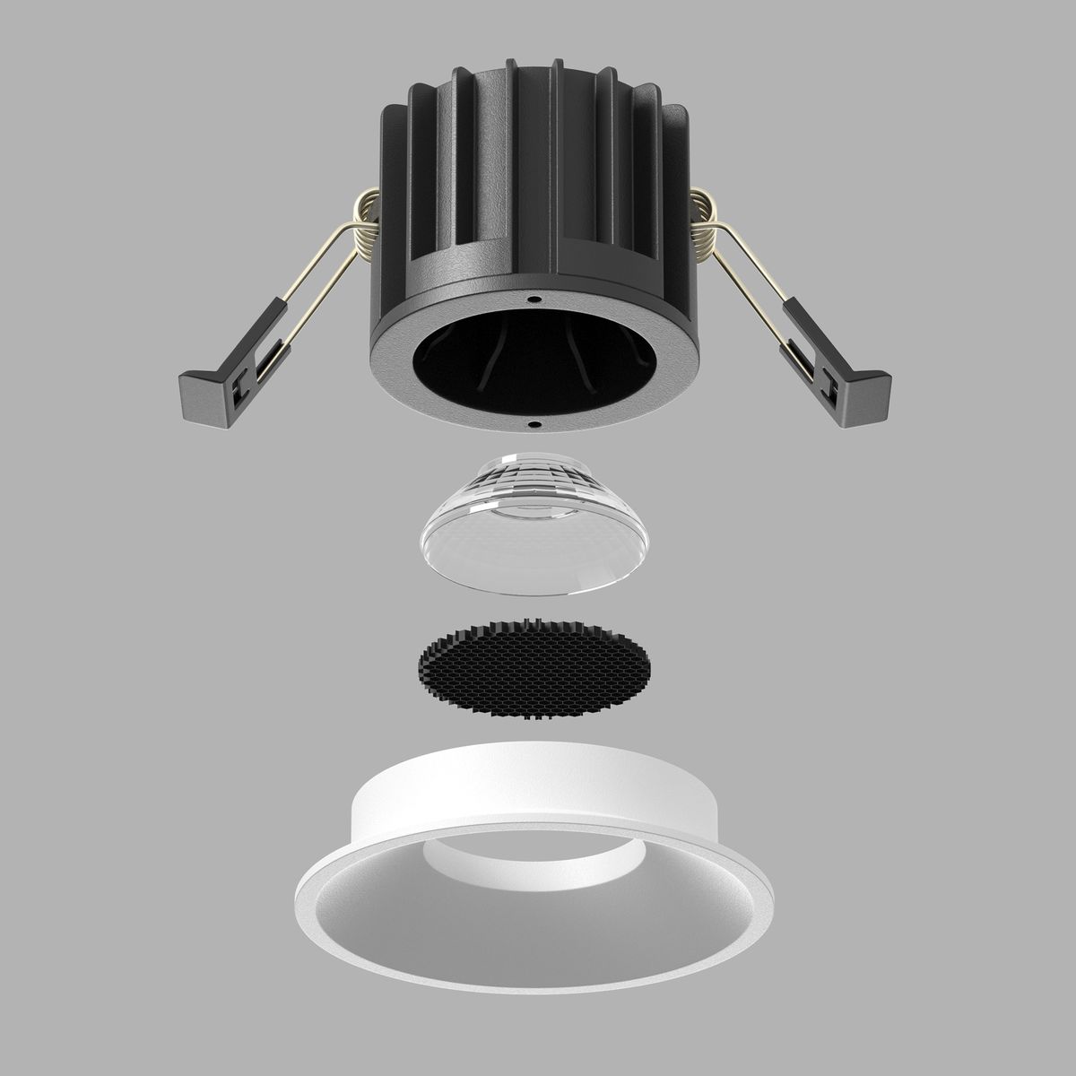 Офисное освещение Встраиваемый светодиодный светильник Maytoni Technical Round DL058-12W2.7K-W, Белый белый алюминий — фото 5