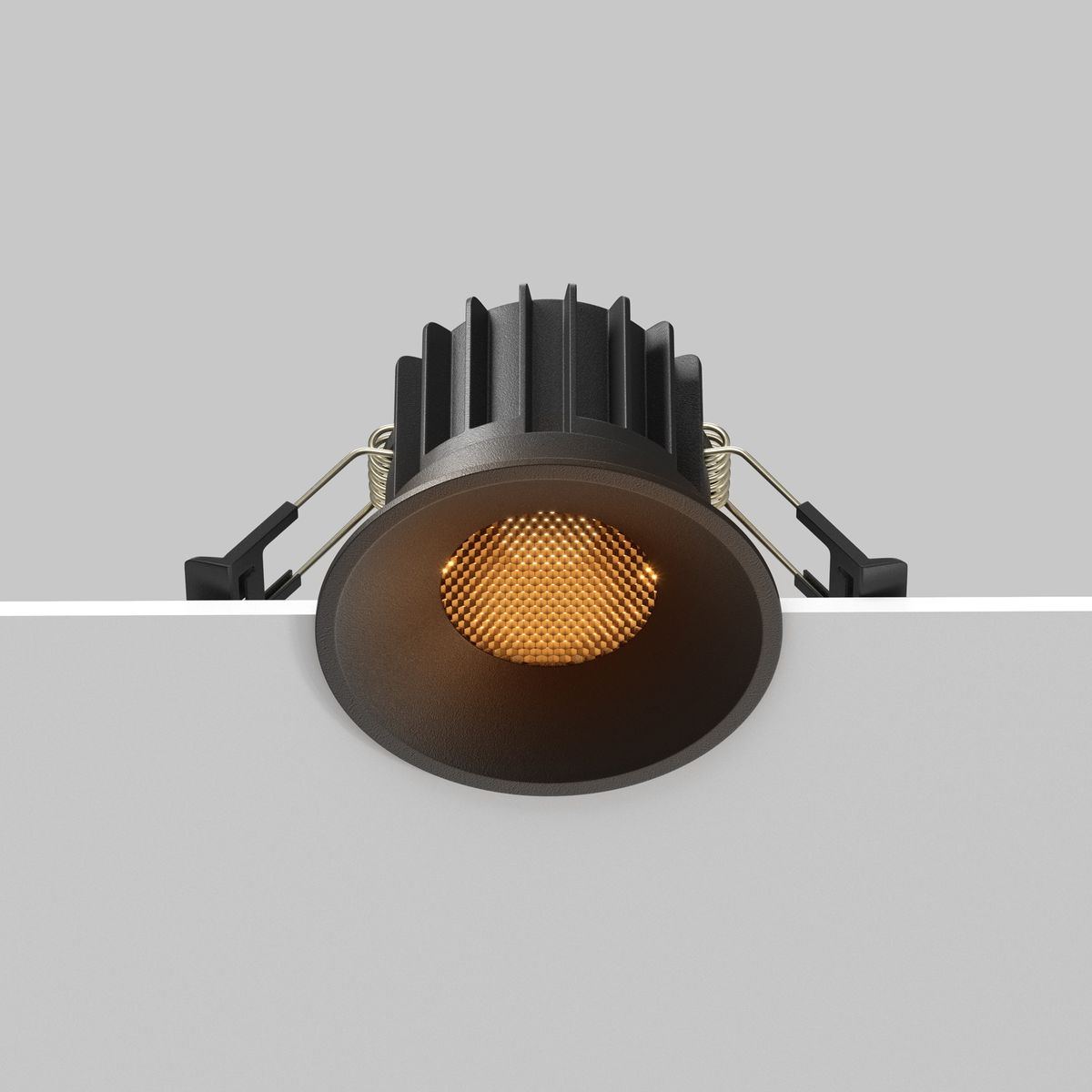 Офисное освещение Встраиваемый светодиодный светильник Maytoni Technical Round DL058-12W2.7K-B, Черный черный алюминий — фото 5