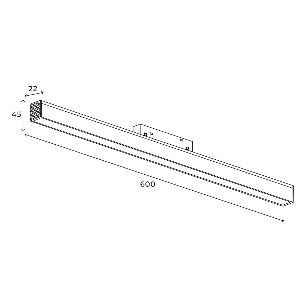 Трековые светильник Трековый линейный светильник Hesby Lighting ElDeko, -, чёрный HSBL_0081, Черный черный металлические / алюминий — фото 2