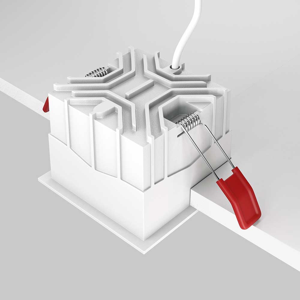 Офисное освещение Встраиваемый светильник Maytoni Alfa LED DL043-01-15W3K-D-SQ-W, Белый белый металлические / алюминий и пластик — фото 2