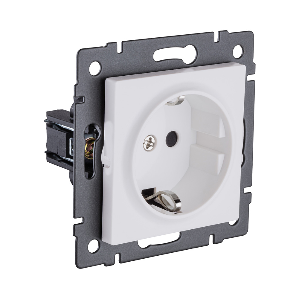Электротовар Розетка штепсельная SCHUKO 16A / 250 В, белый матовый Kollinger REA-002WM для… белый — фото 2