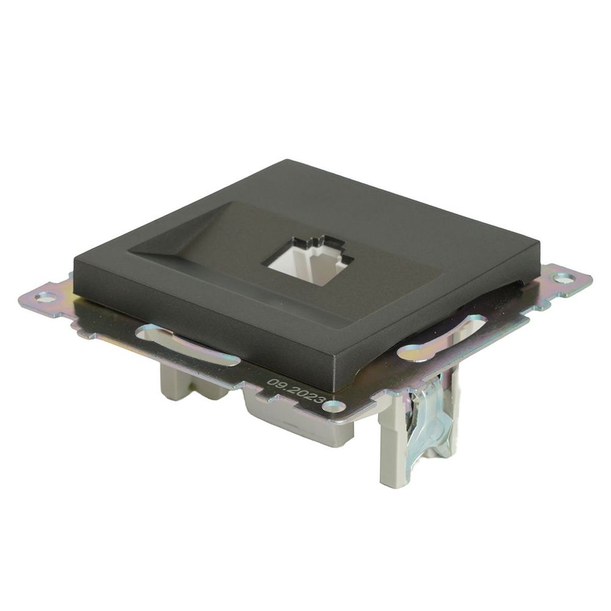 Электротовар Розетка компьютерная RJ-45 Stekker Катрин графит GLS00-7107-06 49418, Серый серый поликарбонат / латунь — фото 4
