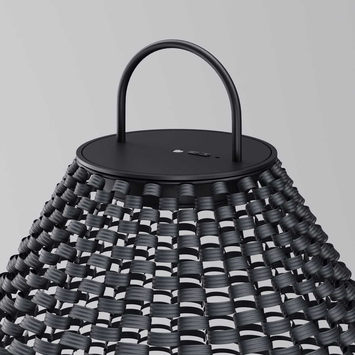 Уличное освещение Уличный переносной аккумуляторный светильник Maytoni Outdoor Plet O530FL-L5B3K1 черный ротанг — фото 6