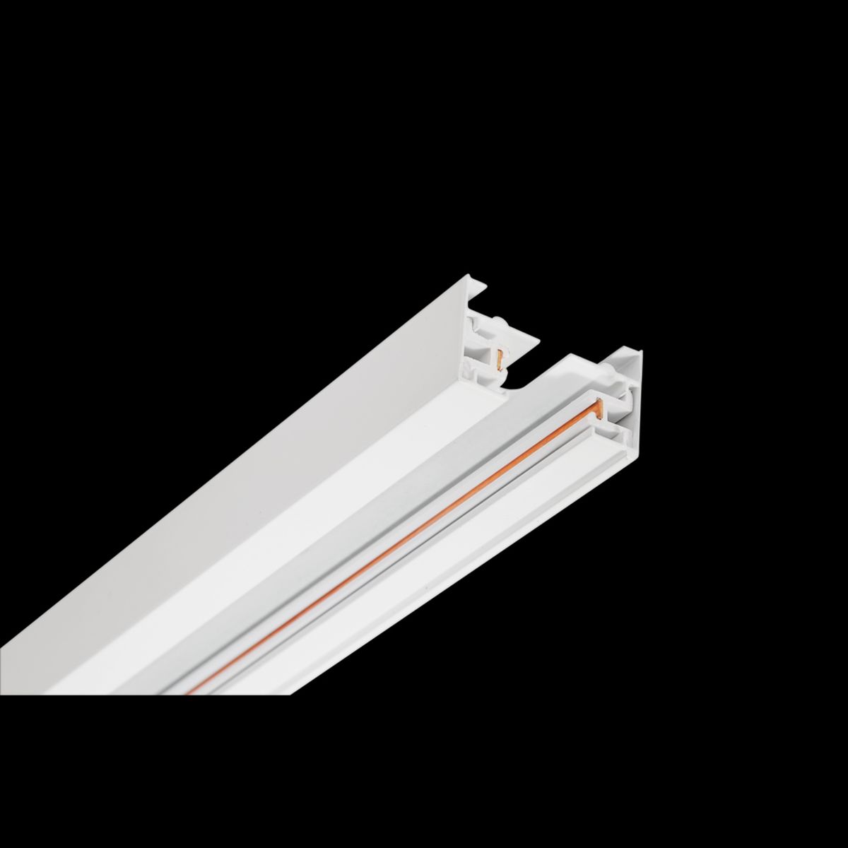 Трековые систем Шинопровод однофазный с питанием и заглушкой Crystal Lux CLT 0.11 01 L2000 WH, Белый белый металлические / алюминий — фото 3