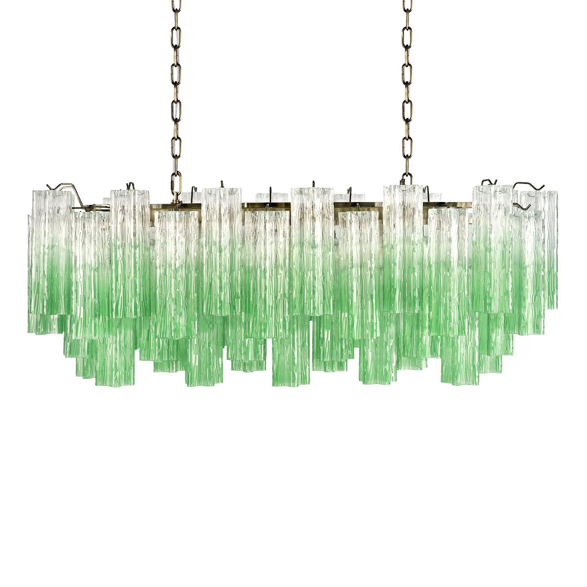 Подвесная люстра Люстра Murano 10580 1000R Clear green, Зеленый зеленый стеклянные / металл / стекло — фото 5