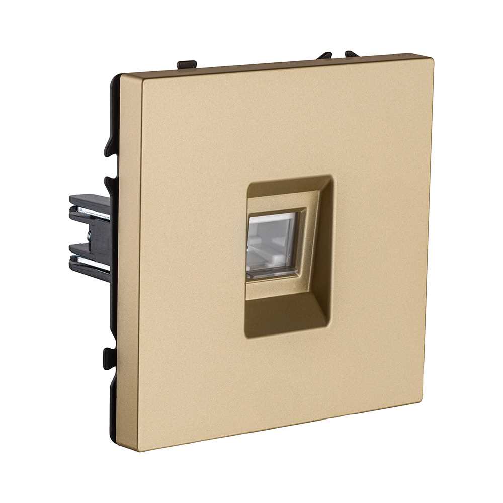 Электротовар Розетка Ethernet RJ45 Cat.6, золотой Kollinger Eclipse EC-017GD золото — фото 2