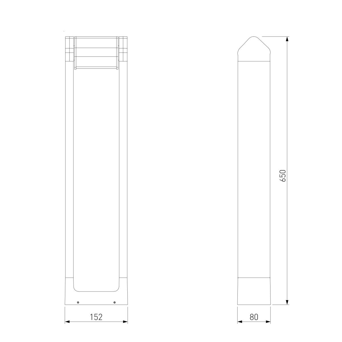 Уличное освещение Уличный светодиодный светильник Elektrostandard Dors F LED (35163 / F) 3000K черный… черный пластиковые / металл / пластик — фото 5