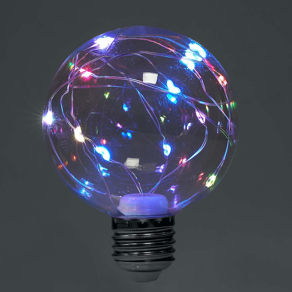 Лампочк Лампа светодиодная Feron RGB прозрачная, Прозрачный прозрачный пластиковые — фото 2