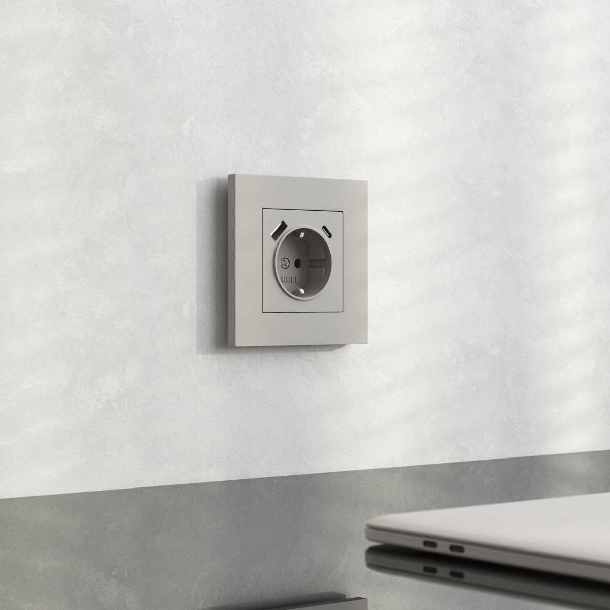 Электротовар Рамка на 1 пост Werkel Slab дымчатый софт W0012917 a071622, Серый серый поликарбонат — фото 4