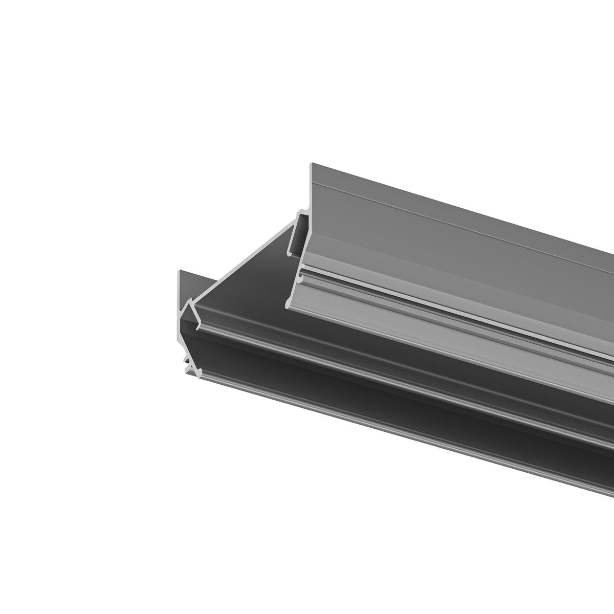 Трековые систем Закладной профиль для натяжного потолка Denkirs Solid Light TR3050-AL, Серый серый металлические / алюминий — фото 6