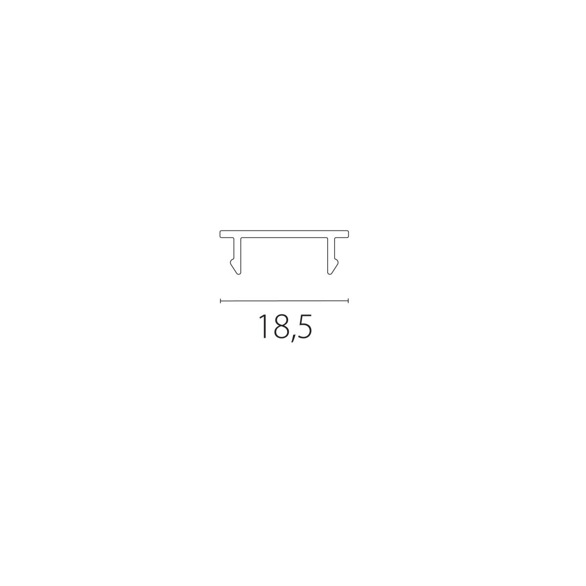 Трековые систем Экран декоративный (1м) к треку 5040xx-(F) / (R) Quattro Lightstar 504006-FR, Белый белый пластиковые / пластик — фото 2