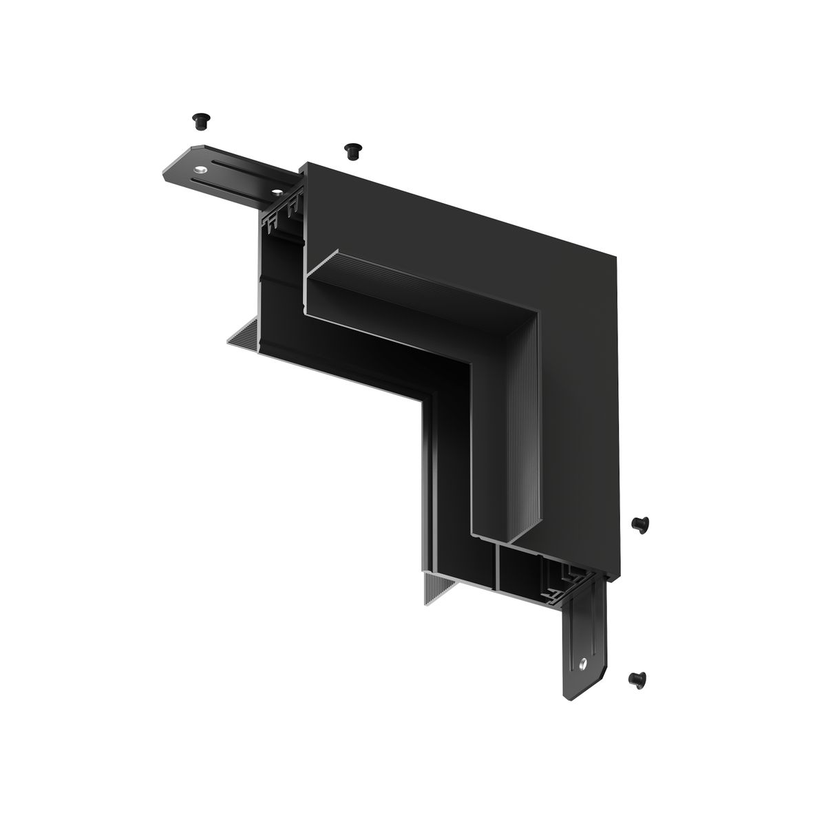 Трековые систем Коннектор L-образный стена-потолок Denkirs Smart Hide TR2118-BK, Черный черный металлические — фото 3