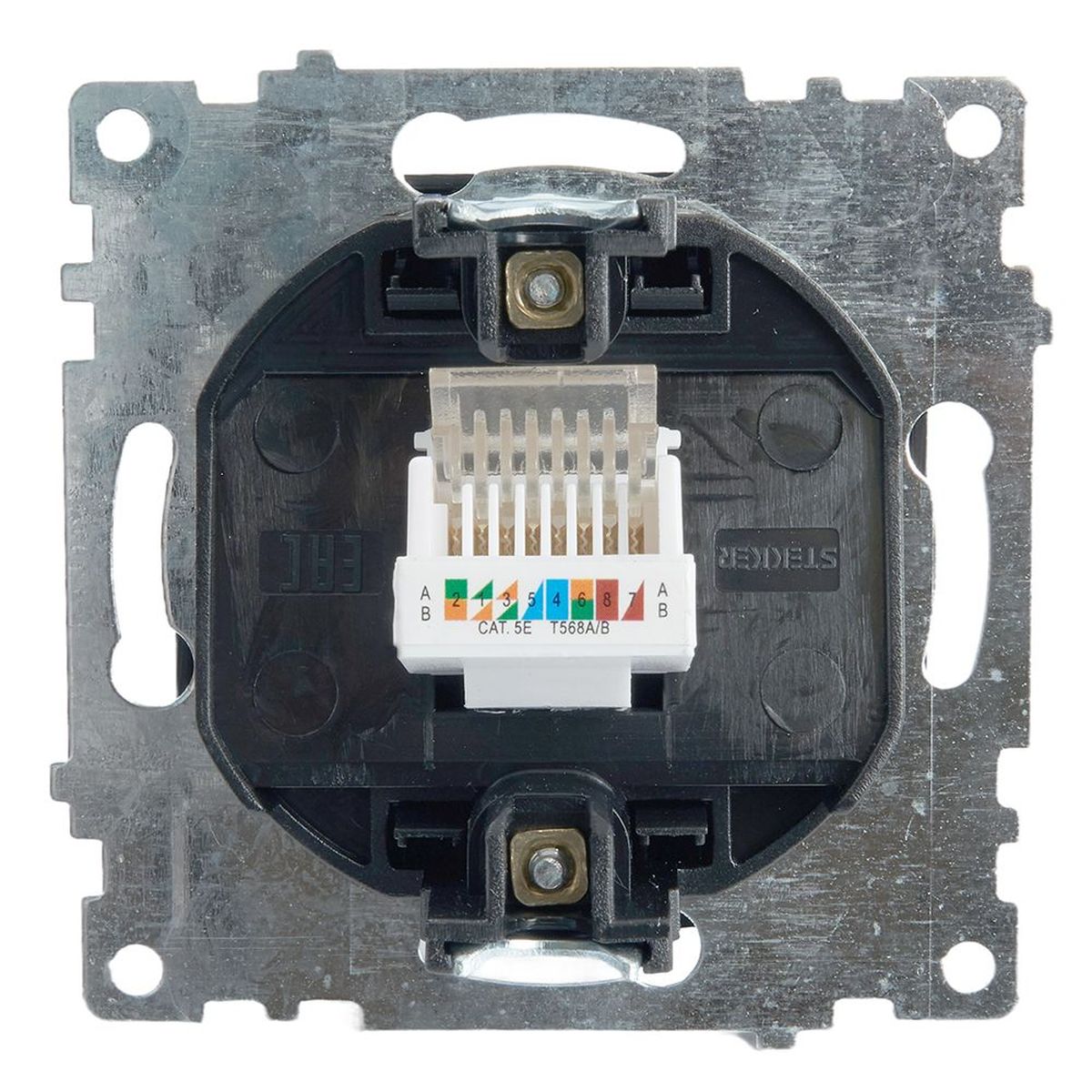 Электротовар Розетка компьютерная RJ-45 Stekker Катрин черный GLS00-7107-05 39613 черный поликарбонат / латунь / хрустальные / сталь — фото 2