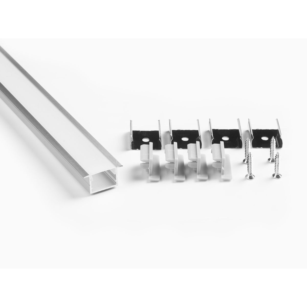 Светодиодные лент Профиль врезной LEDS POWER СПВ17-2412 алюм. анод-й с матовым рассеивателем 2м, Серый серый металлические / алюминий — фото 2