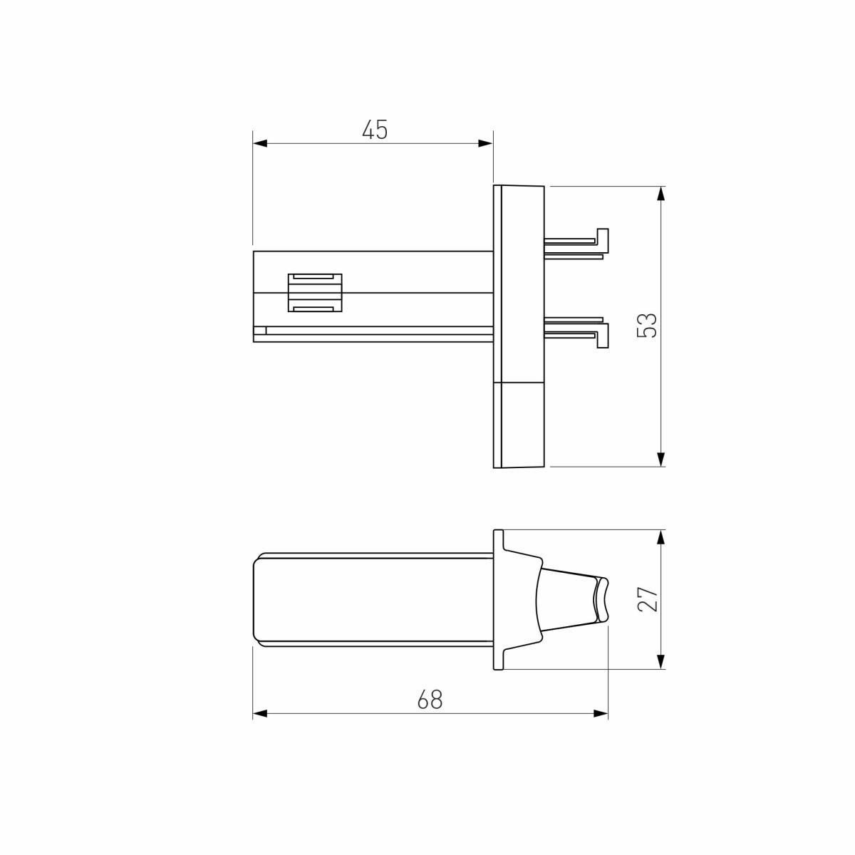 Трековые систем Соединитель для круглого шарнирного коннектора Elektrostandard Slim Magnetic 85011 /… черный пластиковые / пластик — фото 4