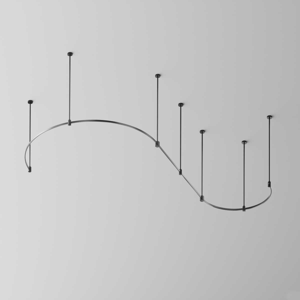 Трековые систем Шинопровод круглый из полукругов 1200мм Maytoni Technical FLARITY Busbar trunkings… черный алюминий — фото 4