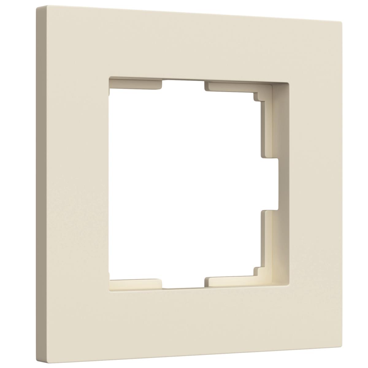 Электротовар Рамка на 1 пост Werkel Slab айвори матовый W0012962 4690389193347, Бежевый бежевый поликарбонат — фото 6
