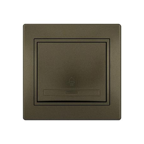 Кнопка звонка Lezard Mira коричневый со вставкой 701-3131-103
