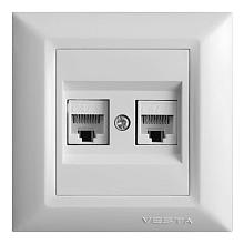 Розетка 2xLAN Vesta-Electric Roma белый FRZCW010102BEL
