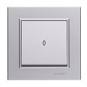 Переключатель Makel проходной 1-кл. СП Karea 10А IP20 сереб. 56065005