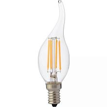 Лампа светодиодная филаментная Horoz E14 6W 2700К 001-014-0006 прозрачная HRZ01000347