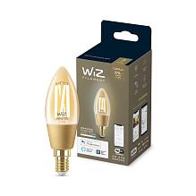 Лампа светодиодная филаментная диммируемая WiZ E14 4,9W 2700-6500K золото Wi-Fi BLE 25W C35E14920-50Amb1PF/6 929003017701