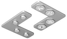 Соединитель угловой Hesby Lighting ElDeko для шинопровода под натяжной потолок, серебристый, 2 шт HSBL_0075