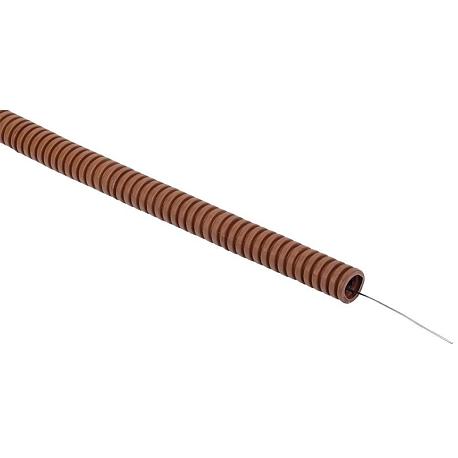 ELASTA Труба гофрированная ПВХ d=16мм с зондом дуб (100м) IEK ET-TG21-121-016-100-K24