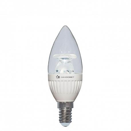 Лампа светодиодная Наносвет E14 6,5W 2700K прозрачная LC-CDCL-6.5/E14/827 L212