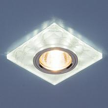 Встраиваемый светильник с двойной подсветкой Elektrostandard 8361 MR16 белый/серебро a031516