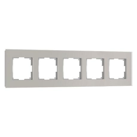 Рамка Werkel Senso на 5 постов дымчатый стекло soft-touch W0053117 4690389214301