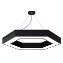 Подвесной светодиодный cветильник Geometria ЭРА Hexagon SPO-124-B-40K-051 51Вт 4000К черный Б0050557