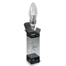 Лампа светодиодная диммируемая Gauss E27 5W 4100K свеча прозрачная HA103202205-D