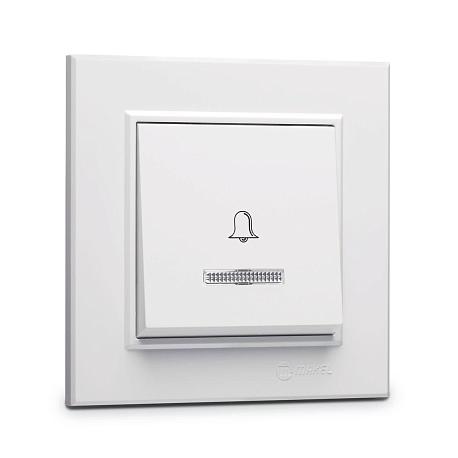 Кнопка звонка с подсветкой (12v) Makel Karea 56001085