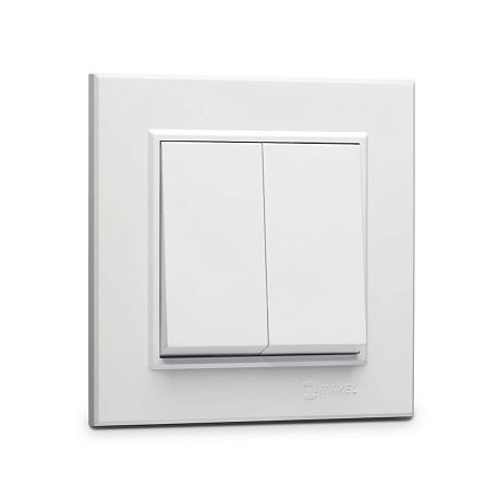 Выключатель Makel 2-кл. СП Karea 10А IP20 белый 56001003