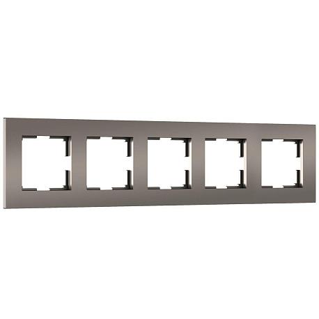 Рамка Werkel Slab на 5 постов бронза/софт W0052963 4690389207945
