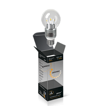 Лампа светодиодная диммируемая Gauss E27 5W 2700K шар прозрачный HA105202105-D