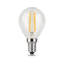 Лампа светодиодная филаментная Gauss E14 5W 4100K прозрачная 105801205