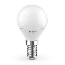 Лампа светодиодная Gauss E14 9.5W 3000K матовая 105101110